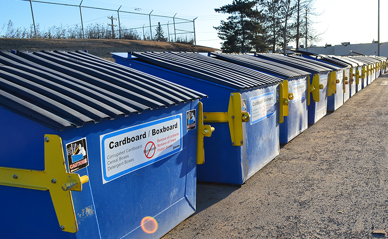 Recycling depot bins