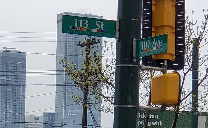 view of intersection road signs