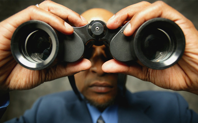 man with Binoculars