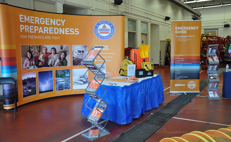 Photo of Emergency Preparedness display.