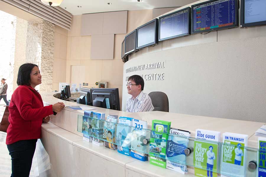 The service desk at City Hall