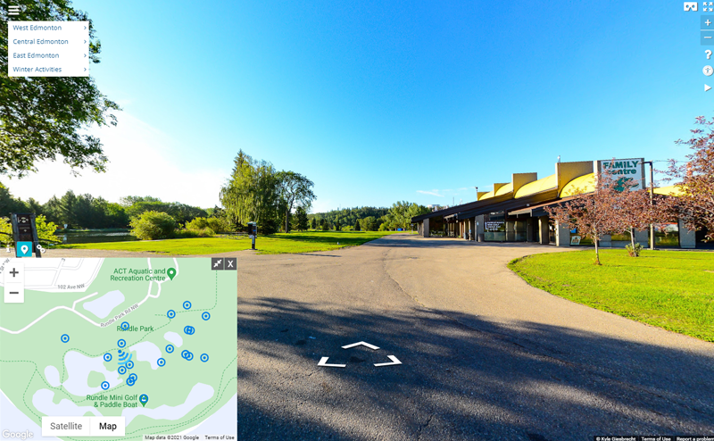 Screenshot of Rundle Park virtual tour.