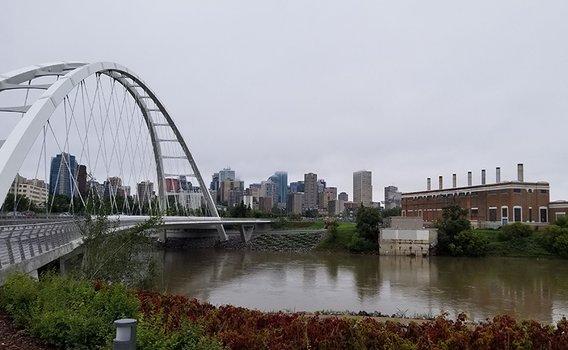 Walterdale bridge and downtown.