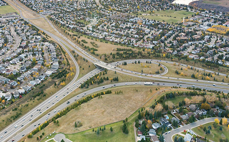 Aerial view of Terwillegar Drive