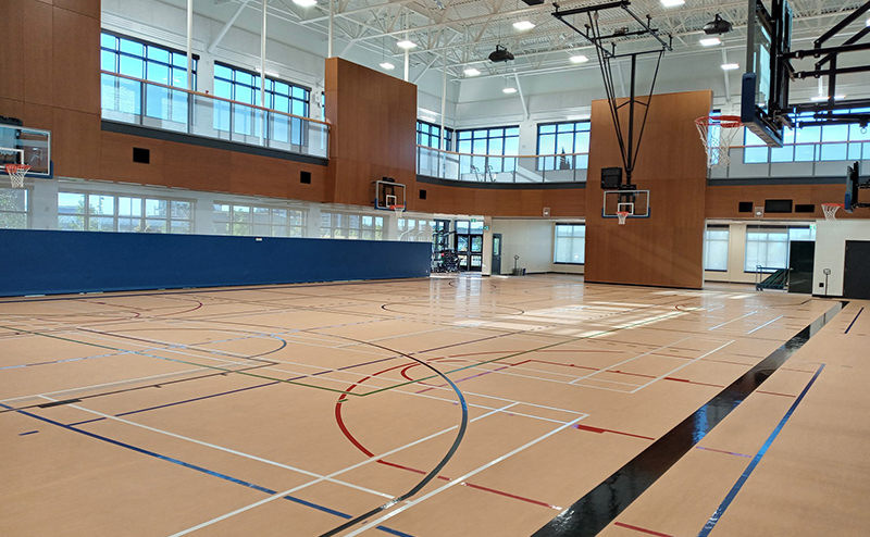 Photo of gymnasium / basketball court.