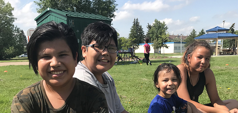 Kids playing in the park