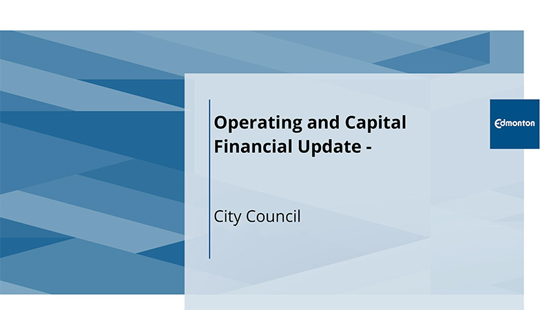 Capital and Operating Financial Update Report Cover