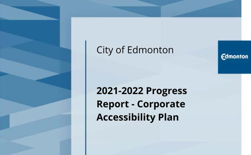 Corporate Accessibility Plan 2021-2022 Progress Report cover