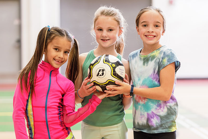 kids with soccer ball