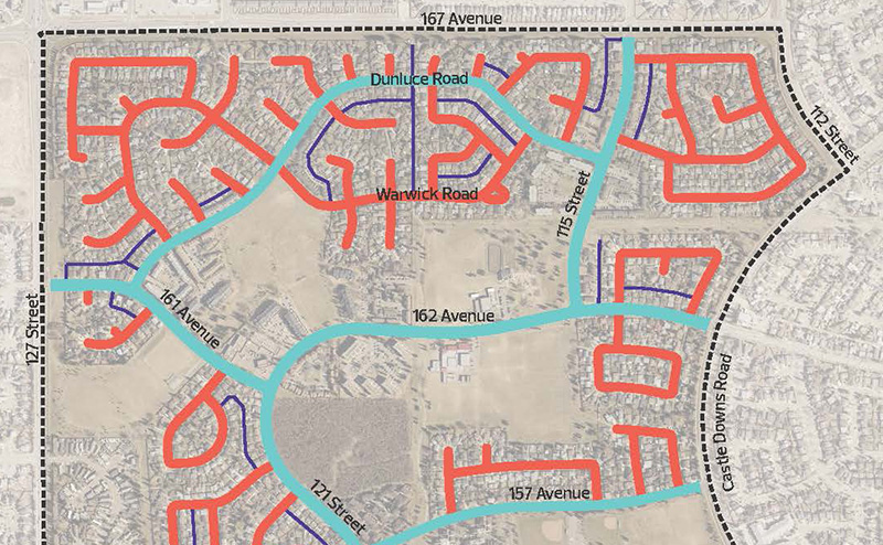 Screengrab of Dunluce Project Scope of Existing Roadways