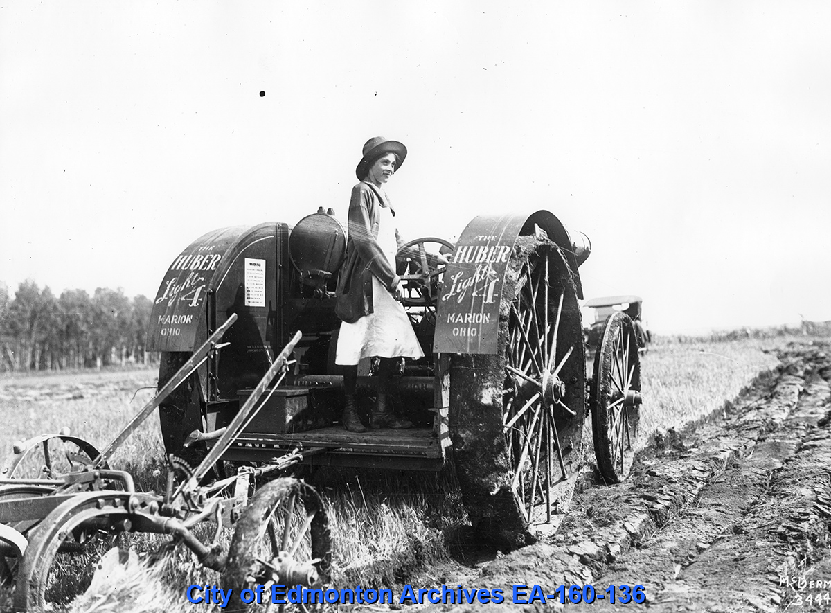 Woman on a Tractor, July 1918 [EA-160-136]