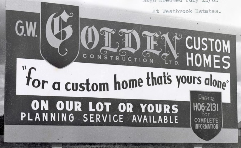 Golden Homes billboard