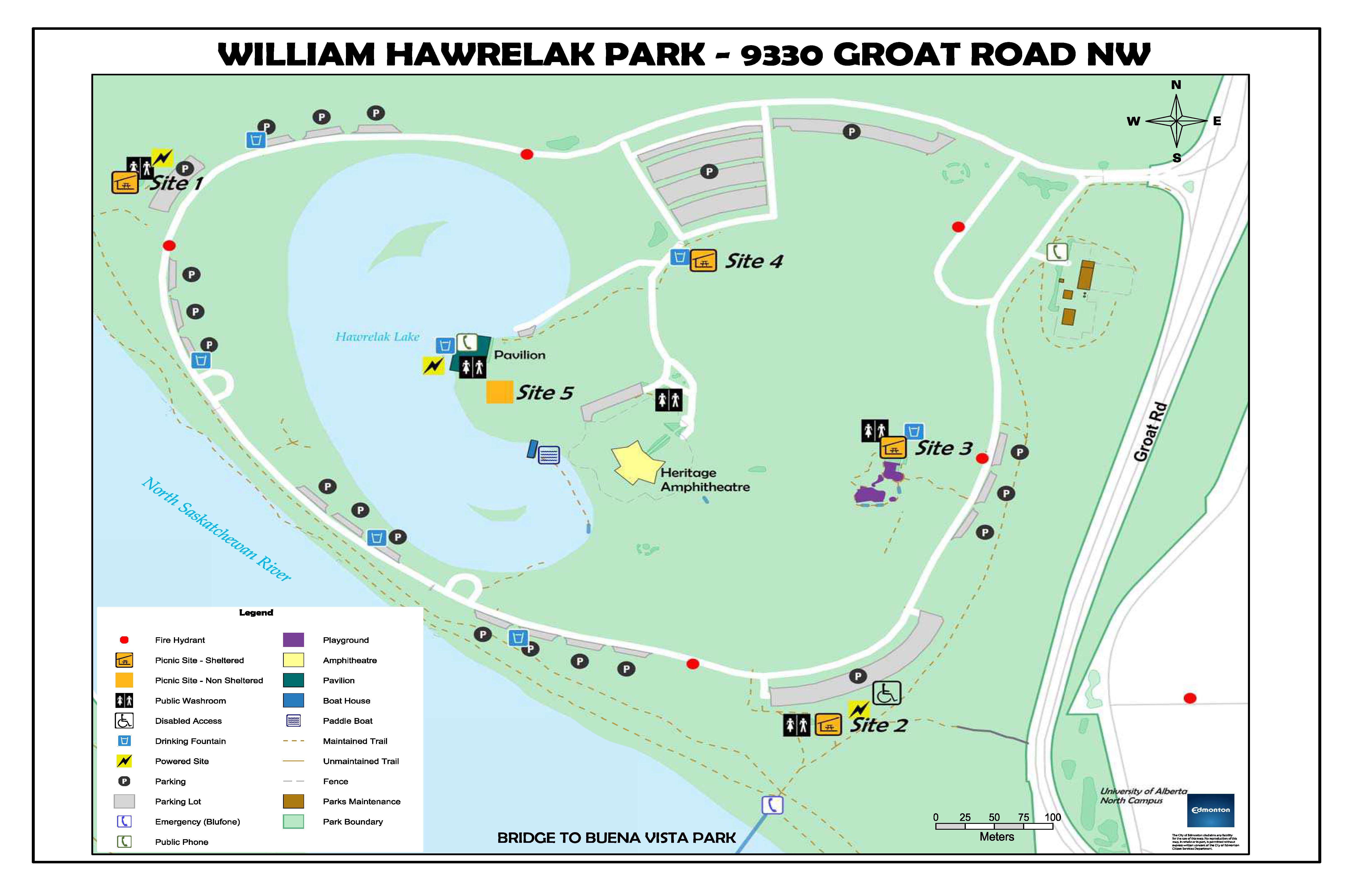 William Hawrelak Park Site Map 