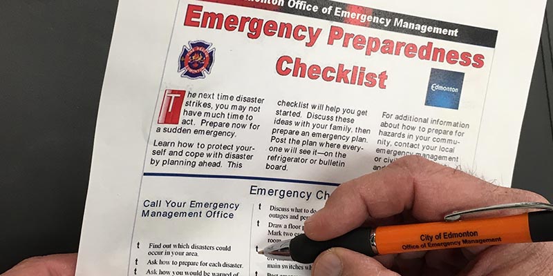 emergency checklist