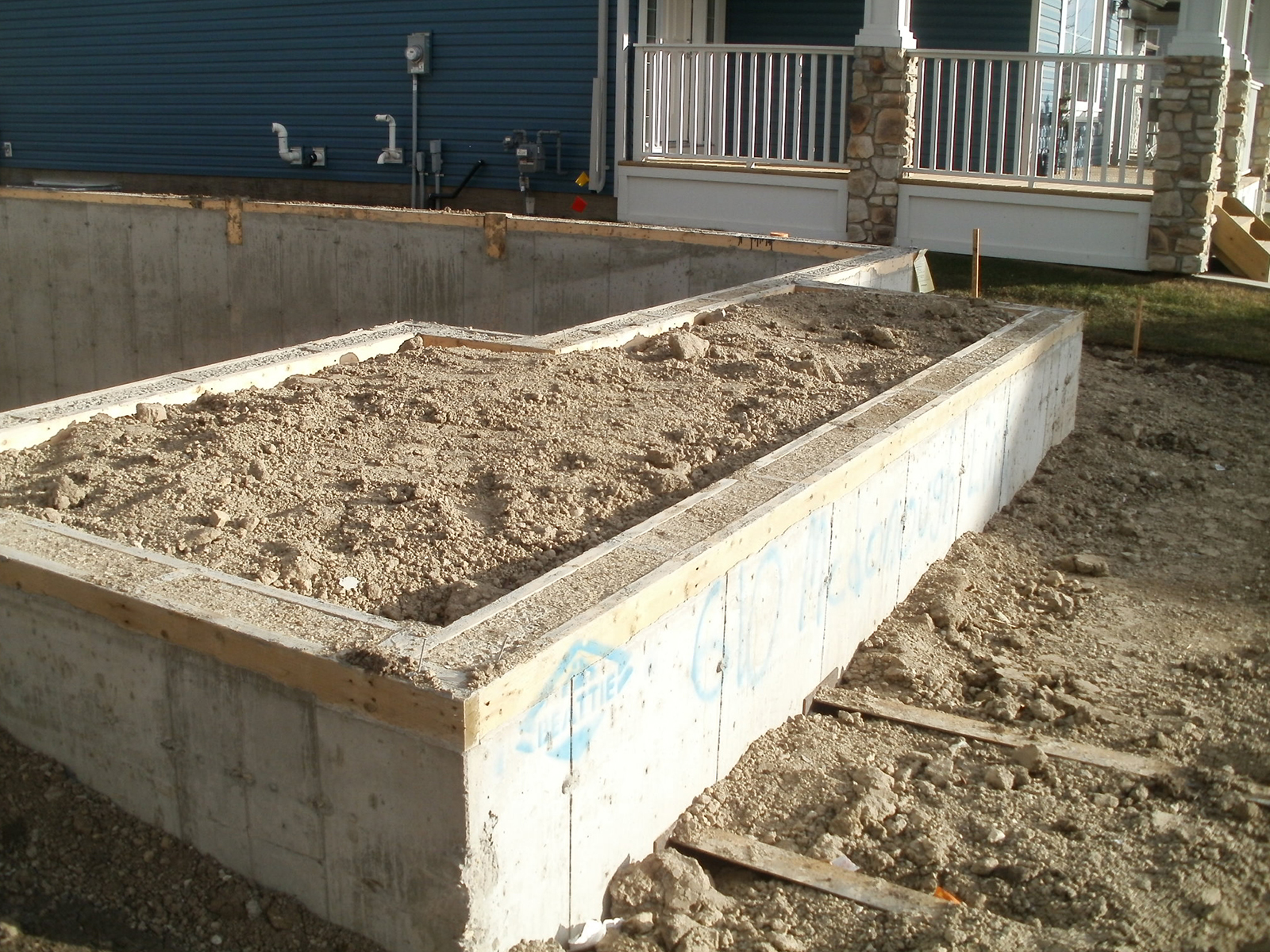 Pre-grading Backfill for a Future Front Deck