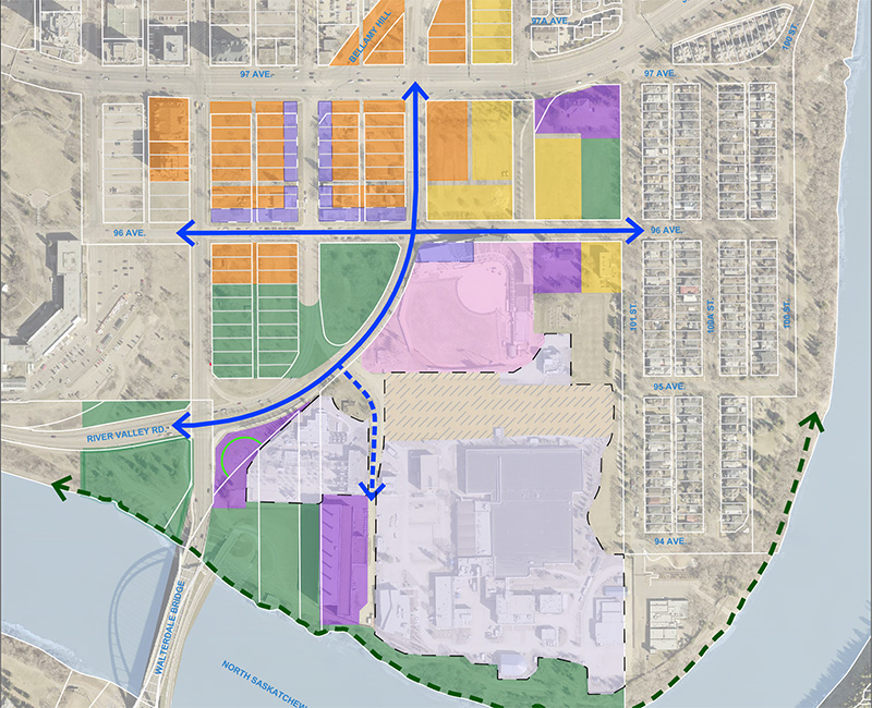 River Crossing map: land use detail