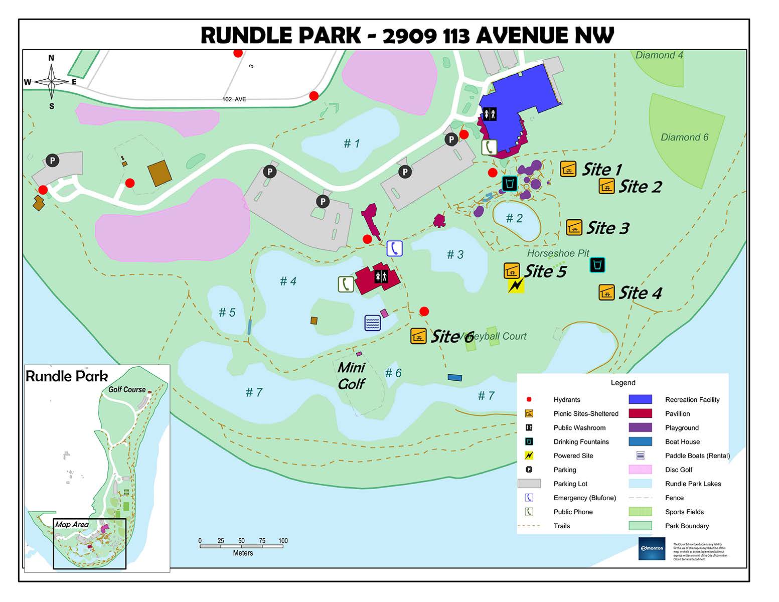 Rundle Park Site Map