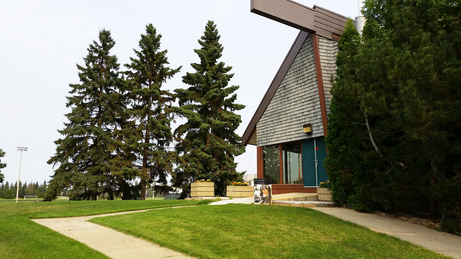 Front of facility building at Goldstick Park