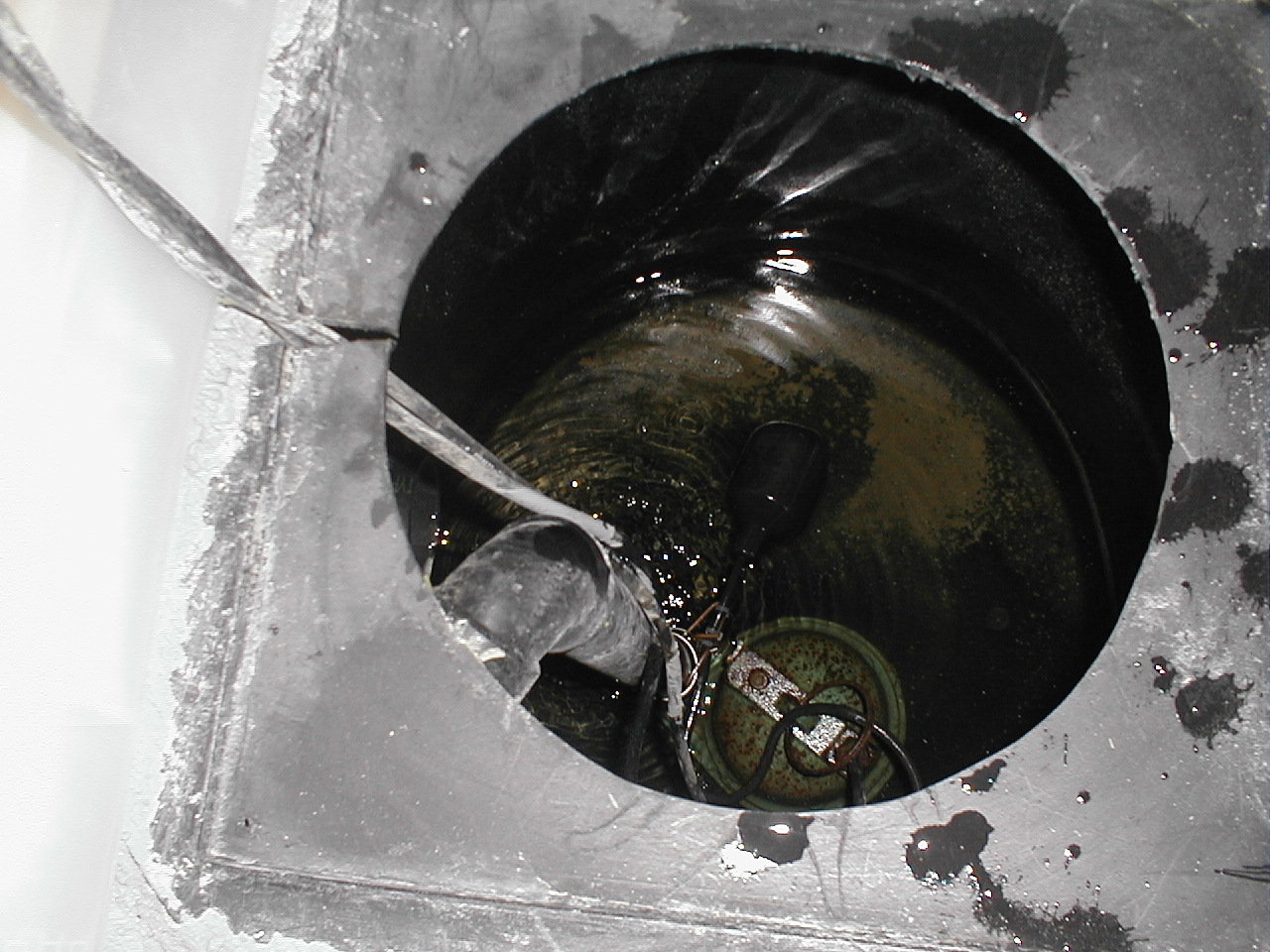 Typical sump pit
