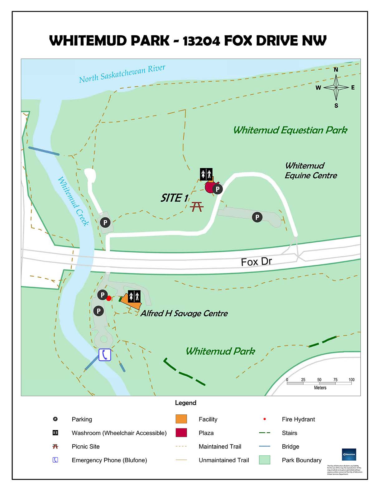 Whitemud Park Site Map
