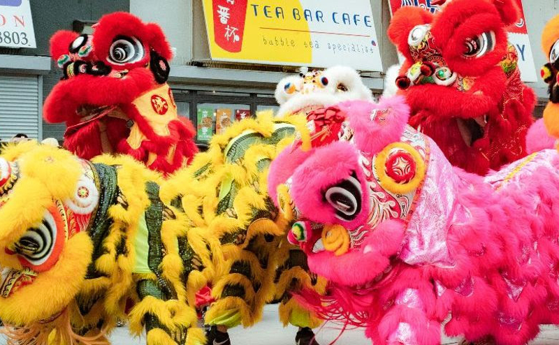 Dragon dance in Chinatown
