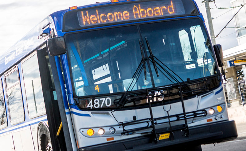 welcome aboard on bus