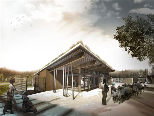 Exterior of the Zoo Store [Rendering by Dialog]