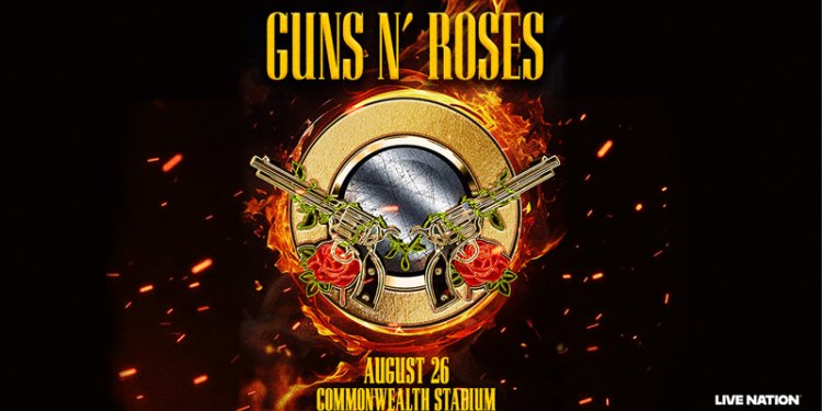 Guns N' Roses logo. August 26 at Commonwealth Stadium by Live Nation.