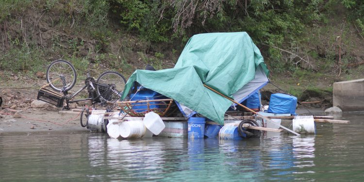 tent beside river bank