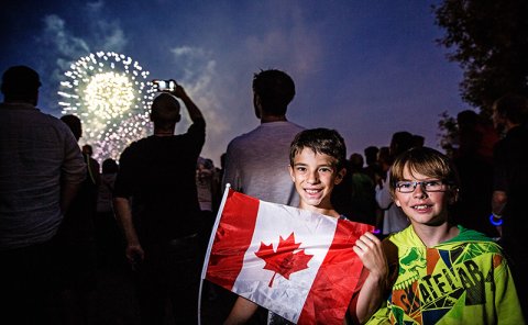 persons at Canada day fireworks