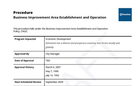 BIA Establishment Operating Procedure page 1 thumbnail