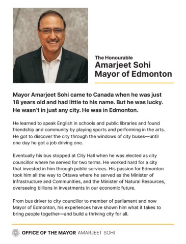 Mayor Sohi's Bio