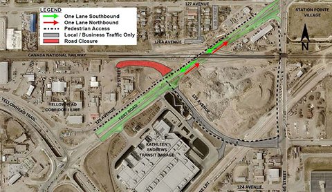 Fort Road Widening Project Area detour map - November 2023