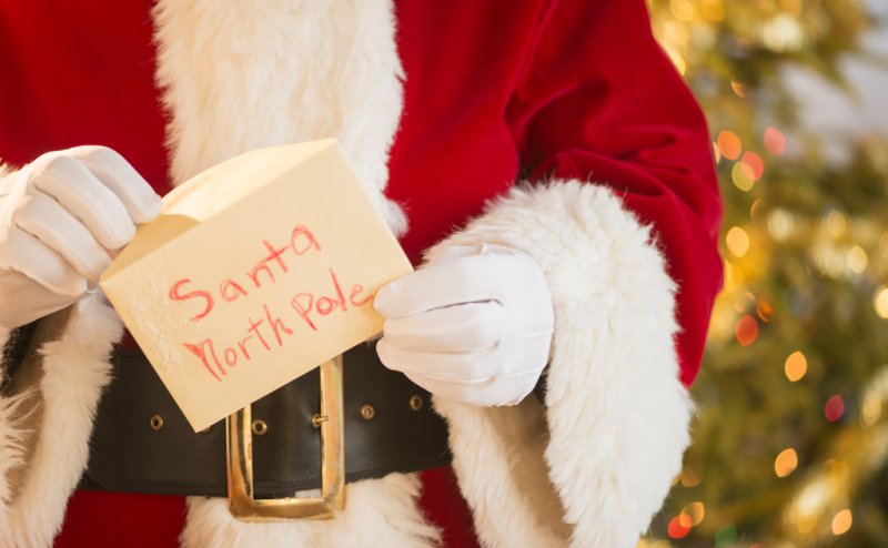 santa holding letter