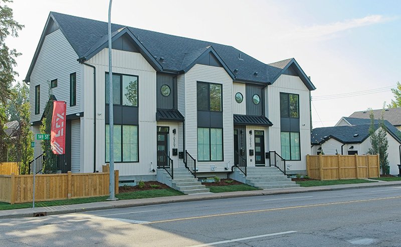 Mid-block infill row house