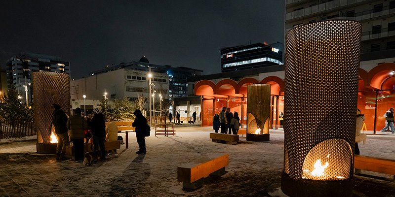 Fireplaces in the park