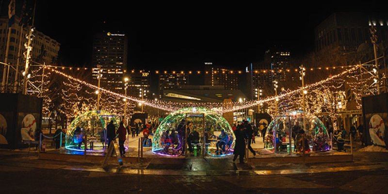 Winter festival in Churchill Square