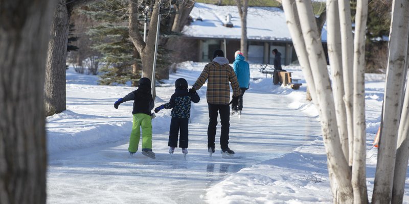 People skating on Rundle Park IceWay