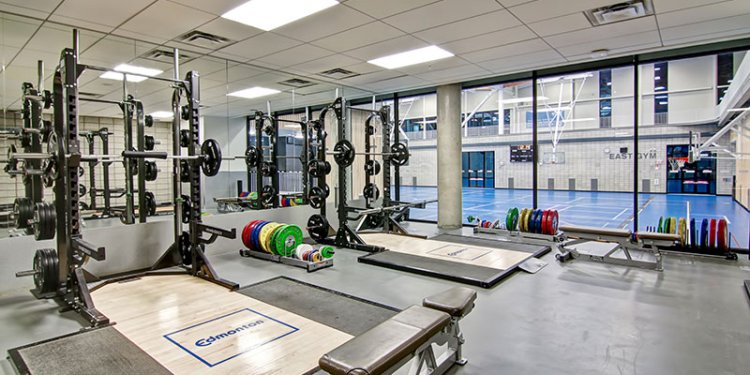 fitness centre with equipment