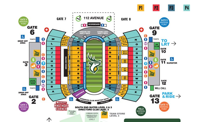 commonwealth stadium seating map